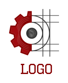 engineering logo half constructed vintage gear