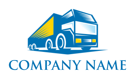 logistics logo online half shade cargo truck - logodesign.net