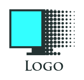 design an IT logo half tone LCD screen - logodesign.net
