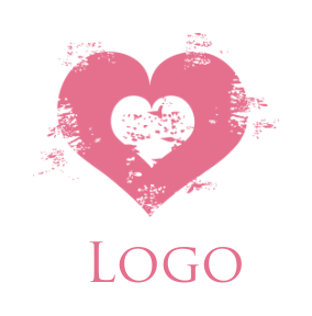 create a logo of a heart inside the heart shape 