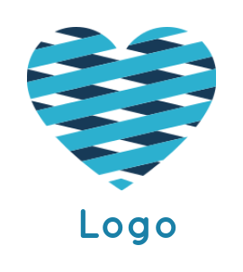 dating logo interweave ribbon heart