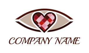 gemstones logo online heart gem in an eye shape
