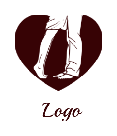 dating logo maker heart with matchmaking couple
