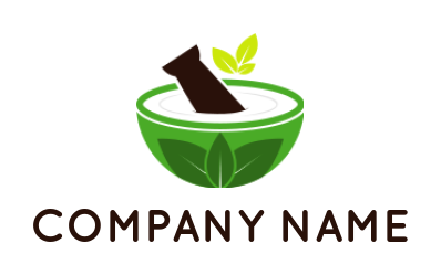 pharmacy logo maker herbal mortar and pestle