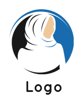fashion logo negative space woman in hijab