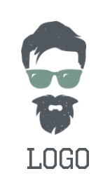 create a fashion logo hipster face with glasses