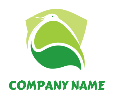 generate a pet logo of ibis bird inside shield