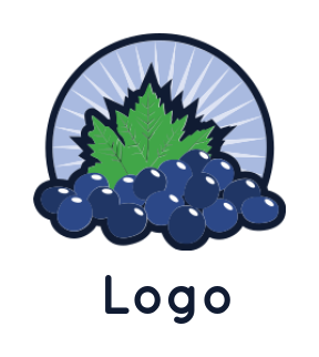 generate a food logo maker illustrative grapes