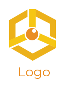 make a marketing logo iris inside hexagon - logodesign.net