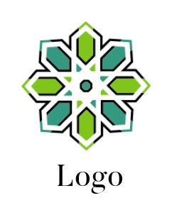 religious logo Islamic lattice pattern mandala
