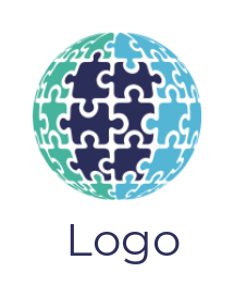 consulting logo icon jigsaw puzzle globe - logodesign.net