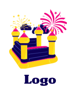 party planner logo jumping castle fireworks