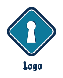 insurance logo icon keyhole in rhombus - logodesign.net