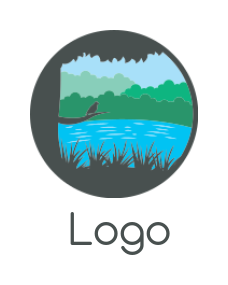 landscape logo scenery of water and wildlife