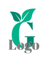 Make a Letter G logo with leaf