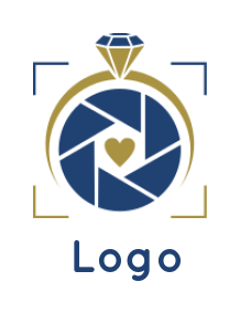 photography logo template lens with diamond - logodesign.net