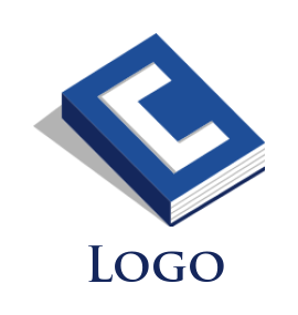 Design a Letter C logo merged with book