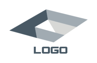 Letter C logo icon on floor