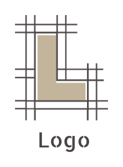 Make a Letter L logo inside lines