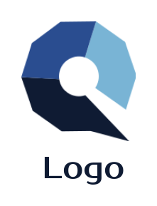 alphabets logo polygons forming Letter Q