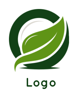Design a Letter Q logo merged with leaf