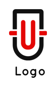 Design a Letter U logo inside shield