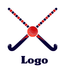 alphabet logo hockey sticks forming Letter X