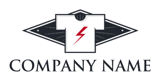 fashion logo image of lightning bolt in t-shirt