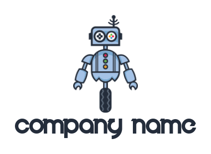 generate a games logo of controller faced robot