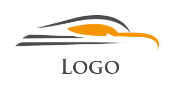 auto logo maker line art sports car