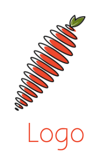 create a food logo line style carrot - logodesign.net