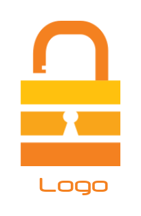 create a security logo icon lock with keyhole