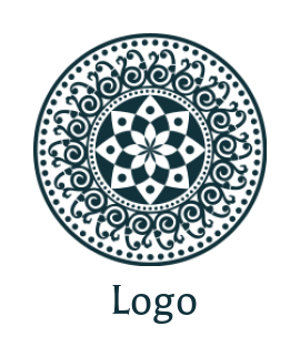make a spa logo motifs pattern Mandala in circle