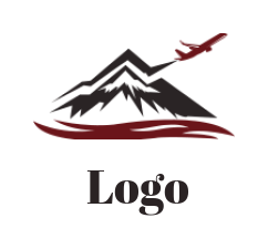 design a travel logo mountain with plane - logodesign.net