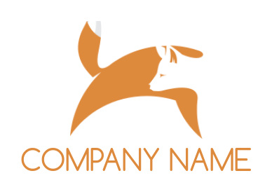create an animal logo negative space fox - logodesign.net