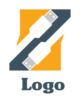 IT logo of network cables inside the rectangle