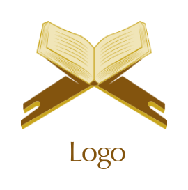 religious logo maker open book on stand - logodesign.net