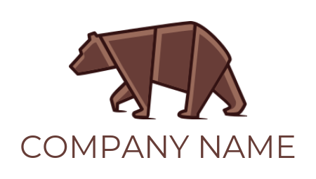 make an animal logo origami bear - logodesign.net