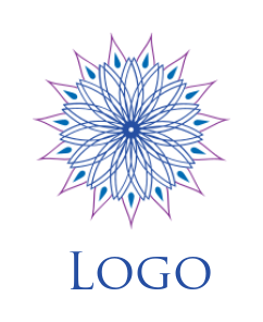 gemstones logo icon ornamental line art mandala