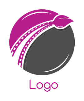 advertising logo paint brush of reel & circle