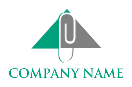 make an employment logo paper clip in triangle - logodesign.net
