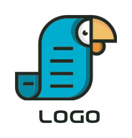 advertising logo symbol paper scroll bird