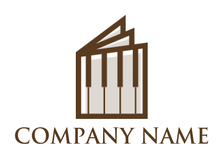 design an entertainment logo piano merged with book - logodesign.net