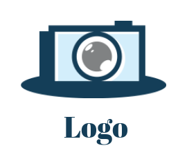 photography logo maker polaroid camera with lens