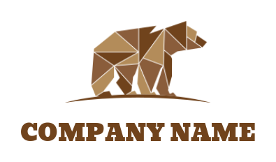 generate an animal logo with polygonal bear