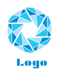 photography logo icon polygonal camera shutter