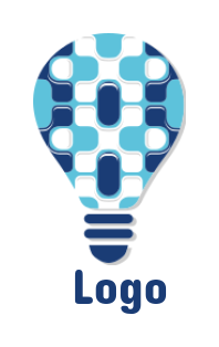 advertising logo online puzzle forming bulb - logodesign.net