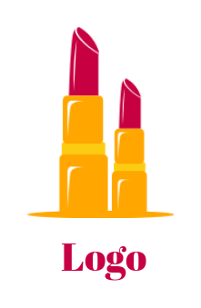 beauty logo maker red lipstick tubes - logodesign.net