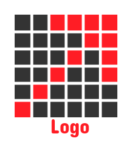 create an investment logo red squares forming arrow
