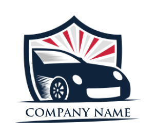 auto logo icon retro car bonnet in shield - logodesign.net